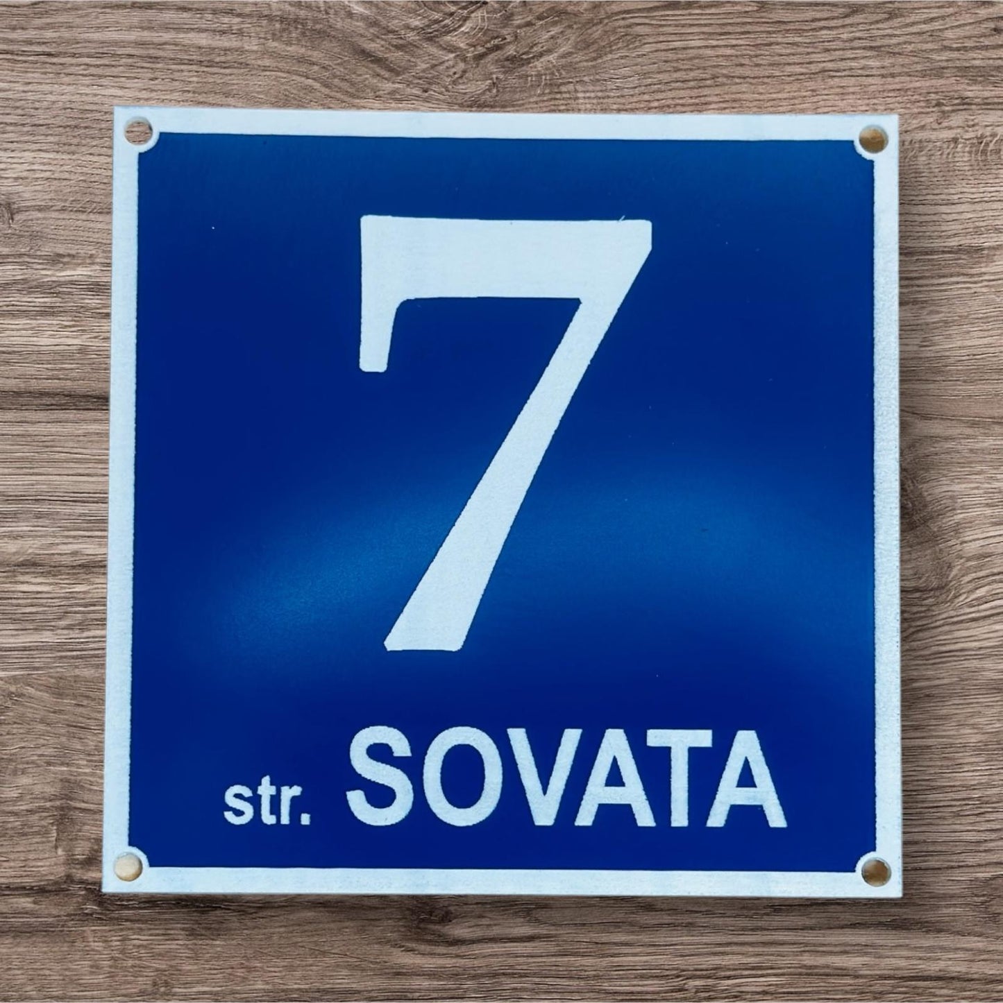 Număr casa și Stradă 150x150 mm Gravat Laser pe ABS Dublu Strat Oradea 2