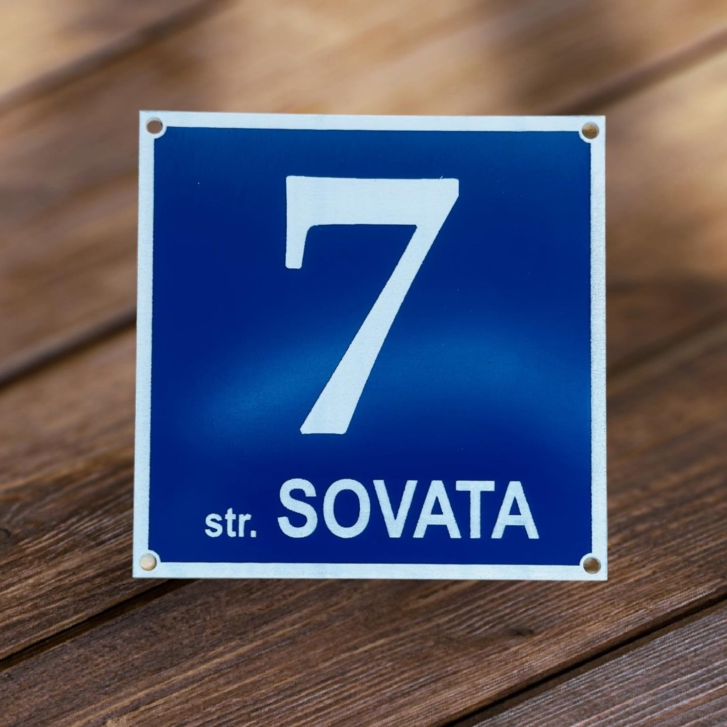 Număr casa și Stradă 150x150 mm Gravat Laser pe ABS Dublu Strat Oradea 2